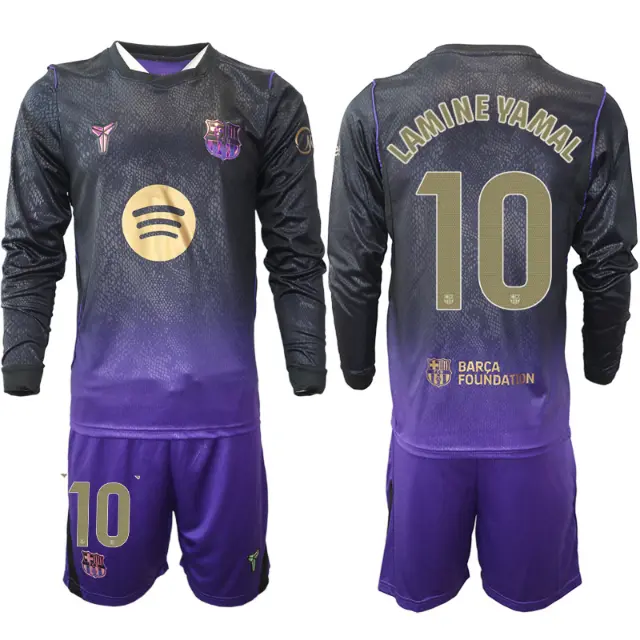 Poceni dresi kompleti z dugi rokavi FC Barcelona 2026-27 Lamine Yamal #10 Gostujoči