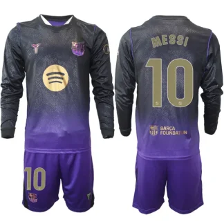 Poceni dresi kompleti z dugi rokavi FC Barcelona 2026-27 Lionel Messi #10 Gostujoči