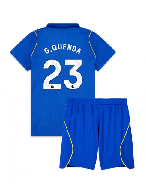 Poceni moder Nogometni dresi kompleti Chelsea Geovany Quenda #23 Domači 2026-27